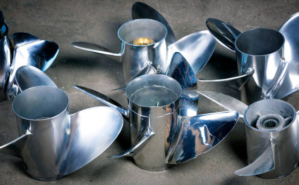 istock Steel boat propeller 1034905248