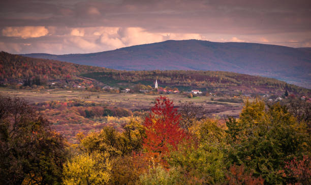 istock Autumn in the village 1034916800