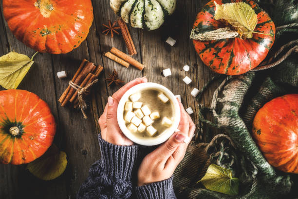 istock Spicy pumpkin coffee latte 1034918264