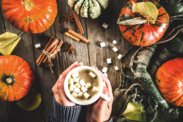 istock Spicy pumpkin coffee latte 1034918344