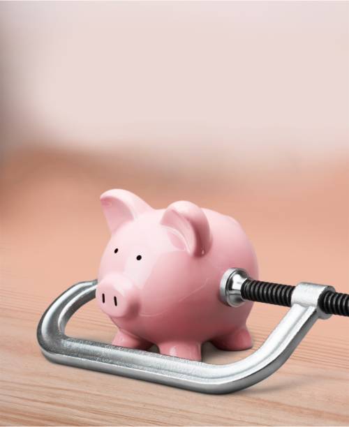 istock Piggy bank recession. 1034919450