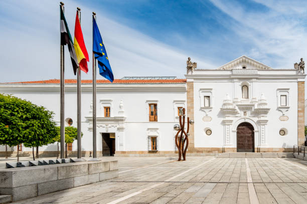 Building of the Assembly of Extremadura, government of the autonomous community of Extremadura located in Merida. stock photo