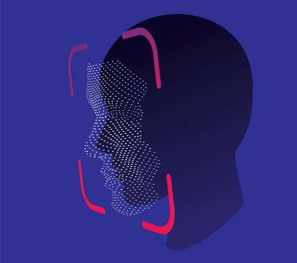 face ID scan vector face ID scan vector face scan stock illustrations