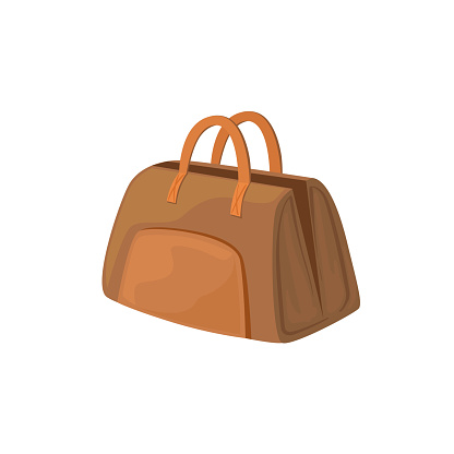 Open Leather Female Purse Item From Baggage Bag Cartoon Collection Of  Accessories Stock Illustration - Download Image Now - iStock