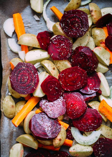 istock Full background of roasted autumn vegetables 1034946688