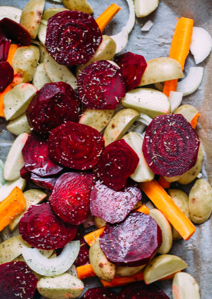 istock Full background of roasted autumn vegetables 1034947370