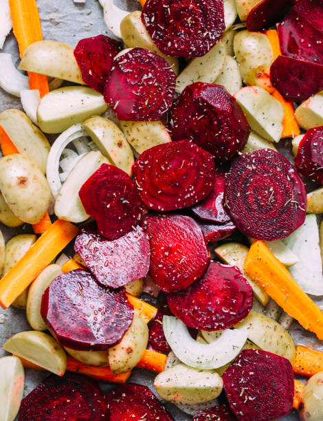istock Full background of roasted autumn vegetables 1034948568