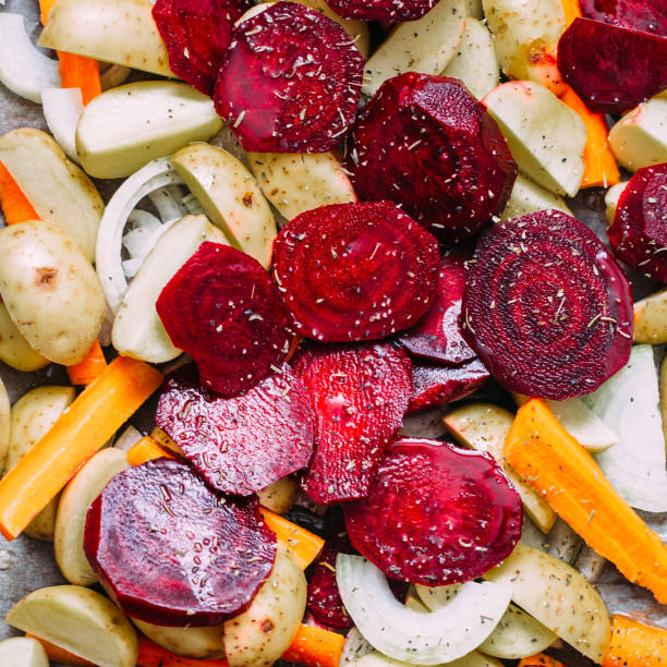 istock Full background of roasted autumn vegetables 1034949990