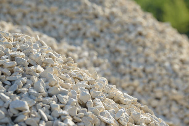 Breakstone background. Road gravel.