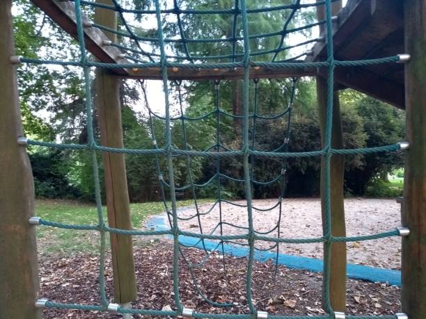 istock Playground gigantic rope climbing toy in beautiful scenery 1034961564