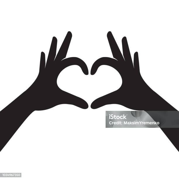 Hands Making Heart Shape Stock Illustration - Download Image Now - Hand, Heart Shape, Love - Emotion