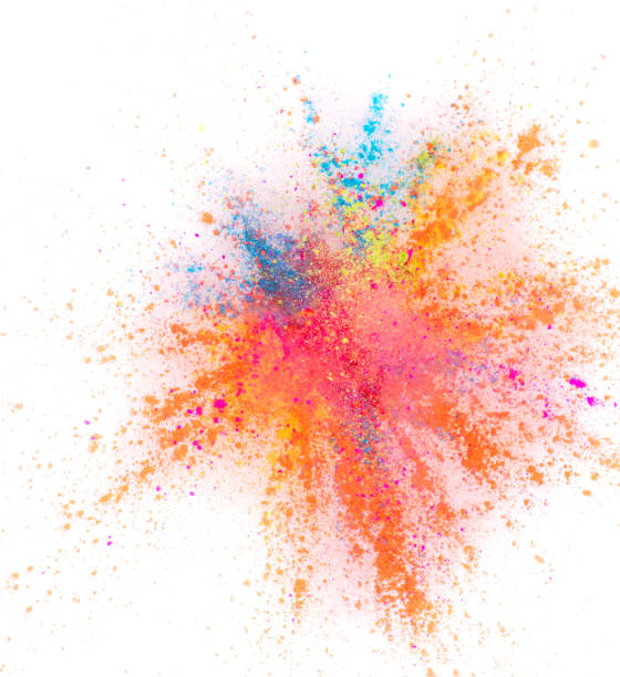 istock Coloured powder explosion isolated on white background 1034979644