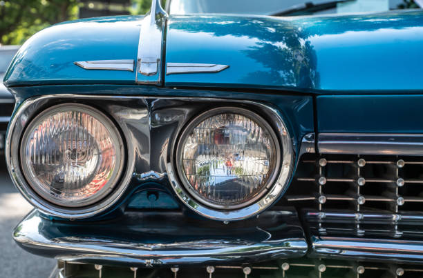 istock Close-Up Of Headlight On Vintage Car 1035005722