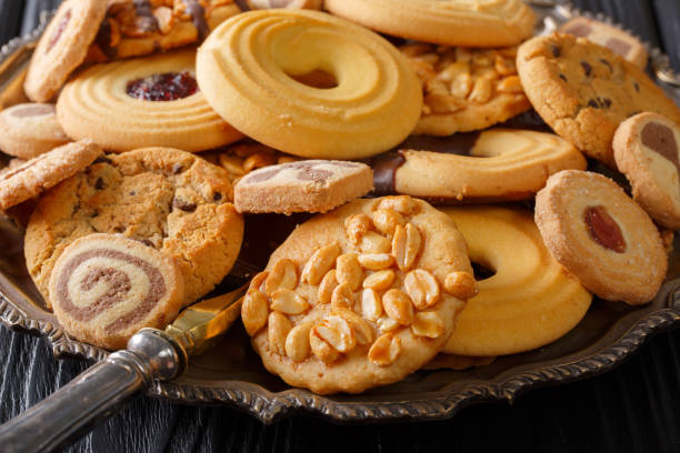 istock Delicious cookies in assortment with various fillings close-up, horizontal 1035006174
