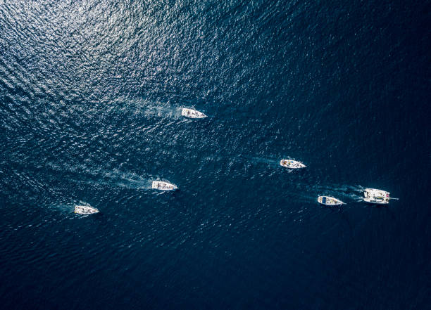 Aerial view of the sea