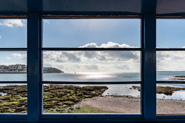 View of Torquay, Devon from an old shelter