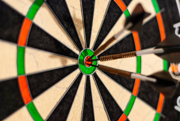 istock Dart on target and dartboard in dartbox 1035013780
