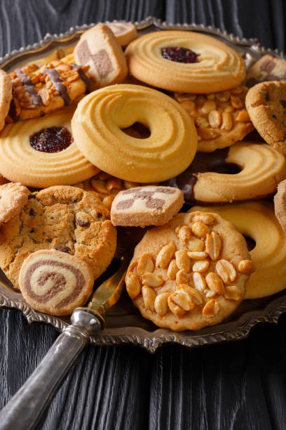 istock Festive cookie mix close-up on a plate. vertical 1035016050