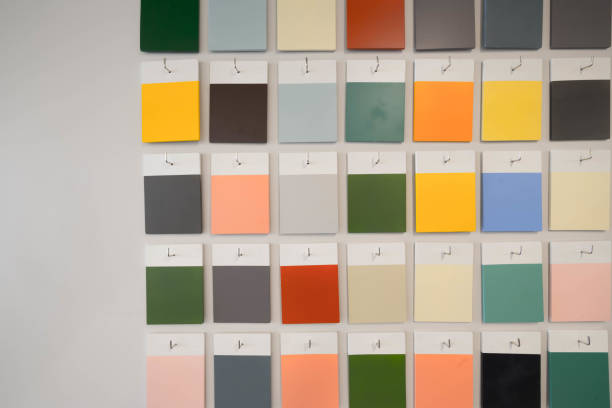 tonos color pared - swatch spectrum multi colored document fotografías e imágenes de stock