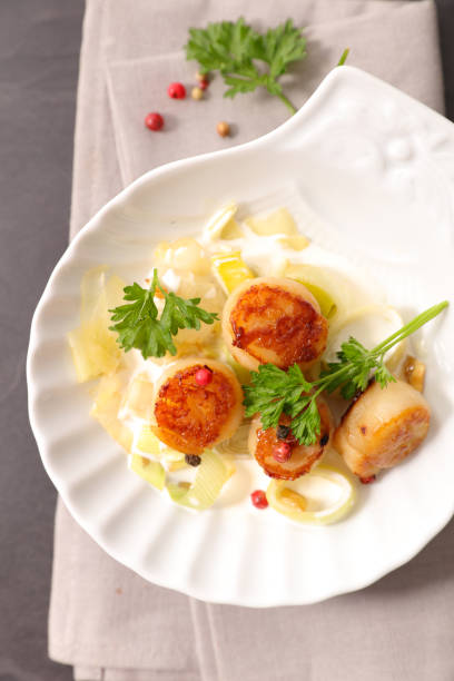 istock seared scallop and leek 1035038248