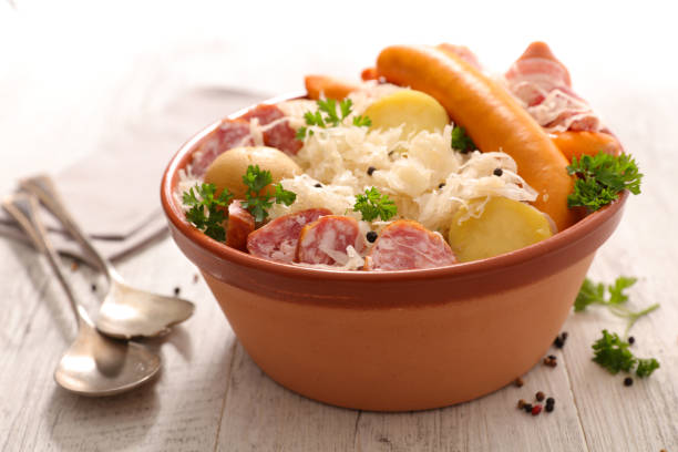 istock sauerkraut with sausage and cabbage 1035038352