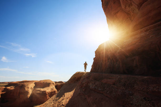 People hiking in Arches National Park