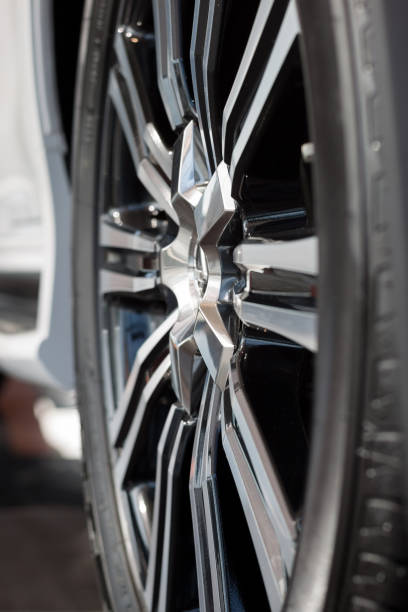 istock The cast wheels of a new modern car. 1035054586