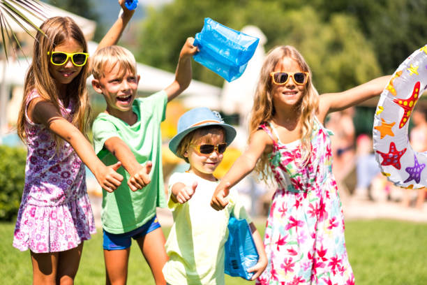 Group of children are happy on their holiday