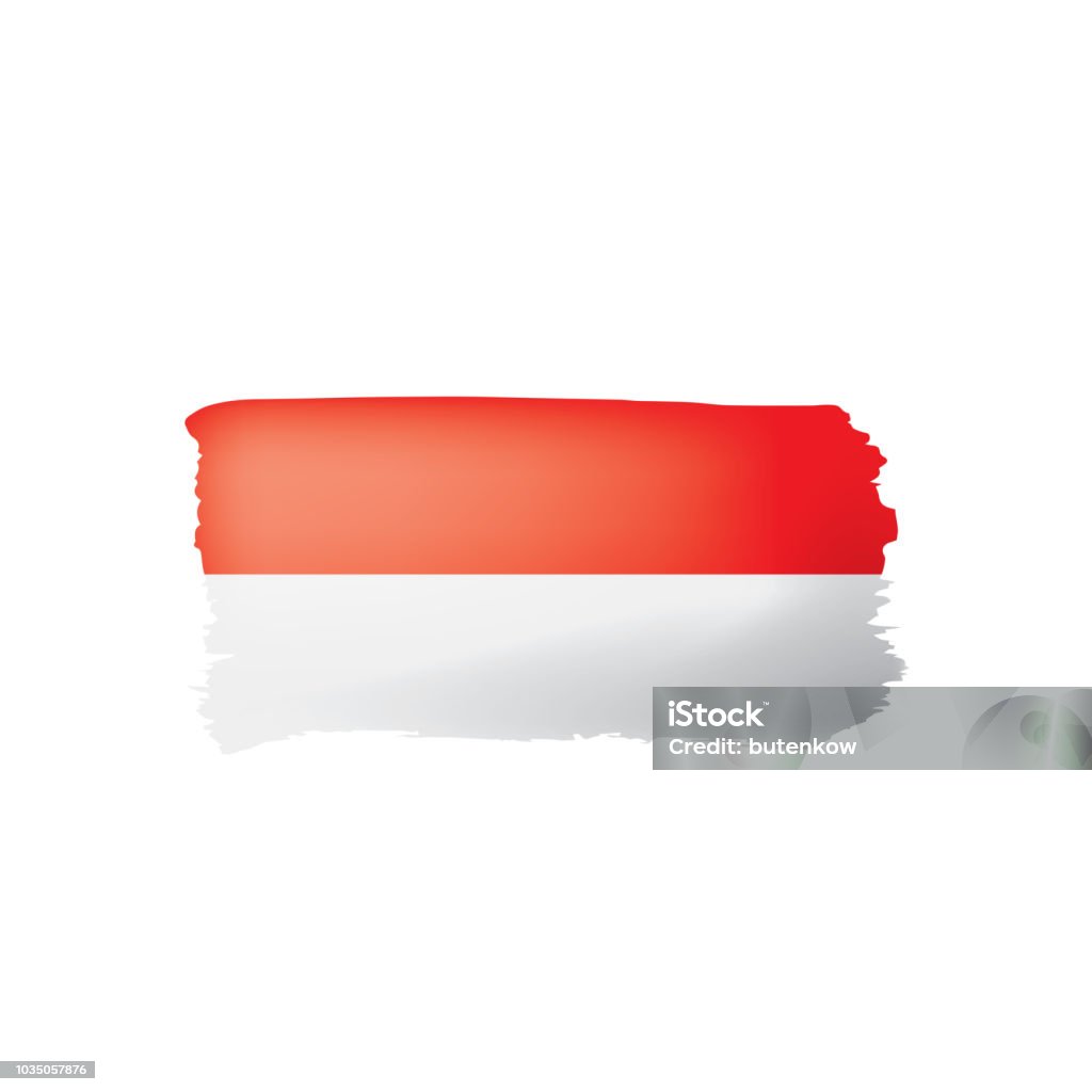 Bendera Indonesia Ilustrasi Vektor Dengan Latar Belakang Putih