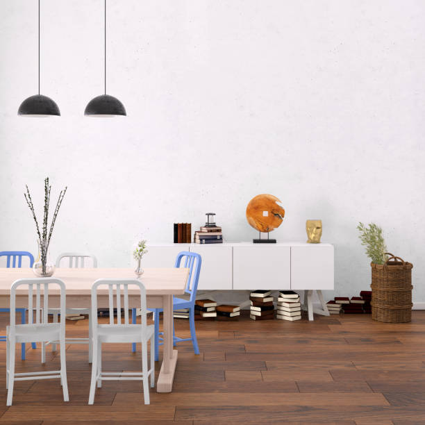 istock Nordic style apartment dining room 1035072590