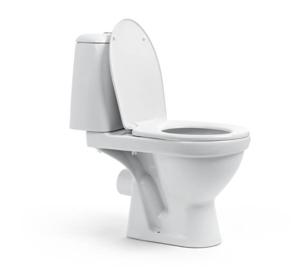 Toilet bowl isolated on white background Toilet bowl isolated on white background. File contains a path to isolation. Toilet stock pictures, royalty-free photos & images