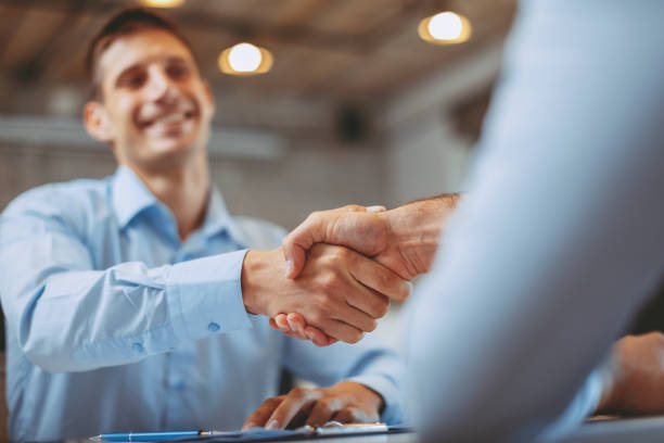 istock Close up of handshake in the office 1035081374
