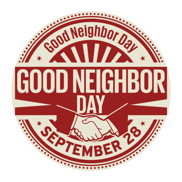 Good Neighbor Day, September 28 Good Neighbor Day, September 28, rubber stamp, vector Illustration neighbour stock illustrations