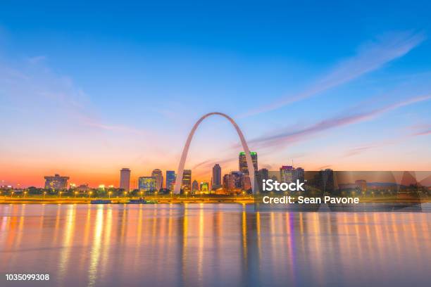 St Louis Missouri Usa Skyline Stock Photo - Download Image Now - St. Louis - Missouri, Missouri, Urban Skyline