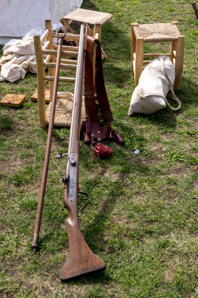 istock Old english rifle - vintage guns 1035108134