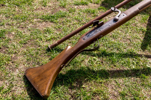 istock Old english rifle - vintage guns 1035108150