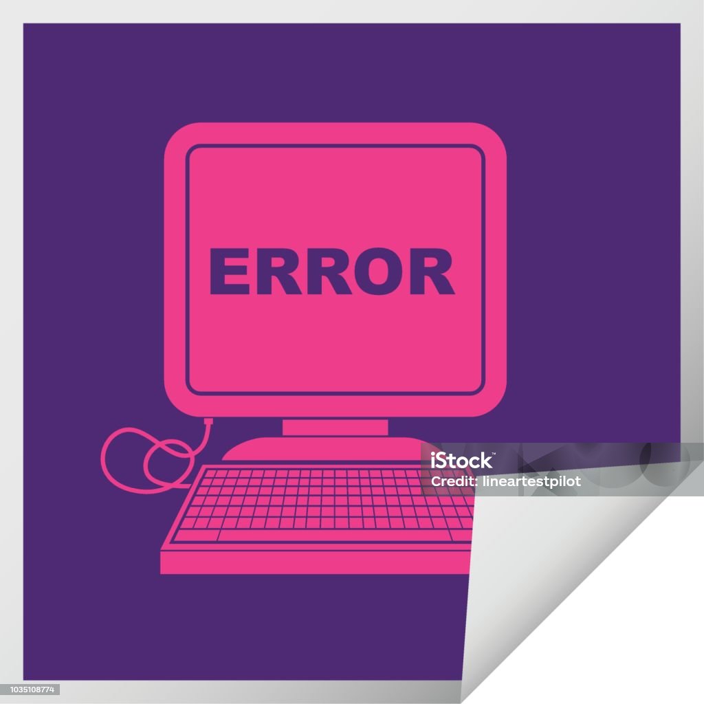 Computer Window Error Sticker Computer Error Square Peeling Sticker Stock Illustration - Download ...