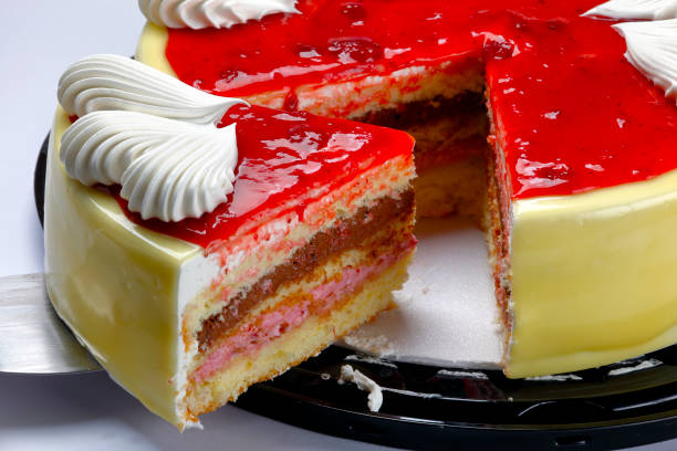 istock Chocolate, strawberry and whipped cream cake 1035109712