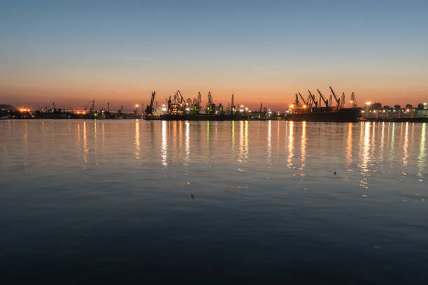 istock Sunset from the sea station. 1035114376
