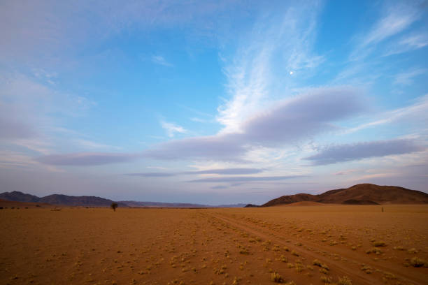 istock Barren arid desert after sunset 1035117900