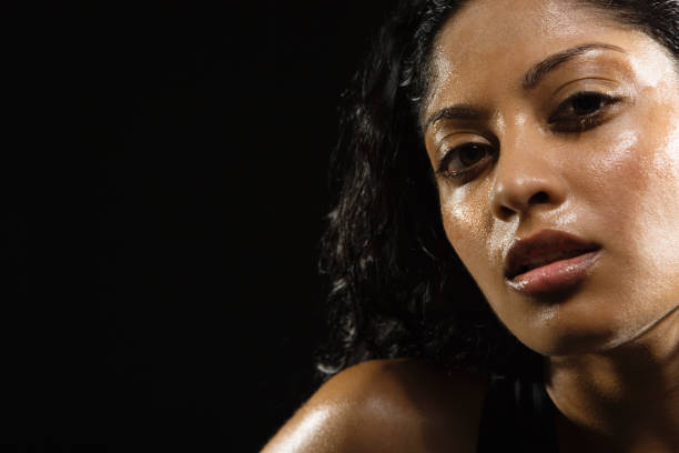 istock Indian woman with sweaty face 1035118052