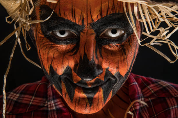 istock Spooky Jack O'Lantern Scarecrow Halloween Make Up 1035141768
