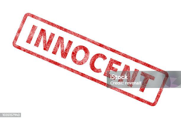 Innocent Stamp Red Grunge Seal Stock Photo - Download Image Now - Innocence, Agreement, Business