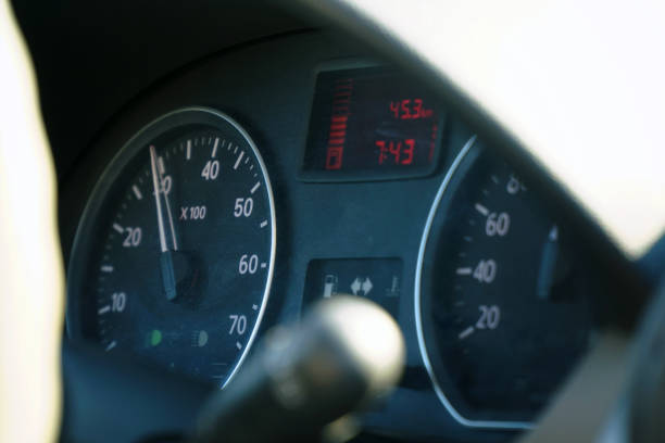 istock Photo speedometer in the car on the dashboard 1035158022