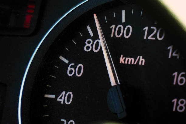 istock Photo speedometer in the car on the dashboard 1035158036