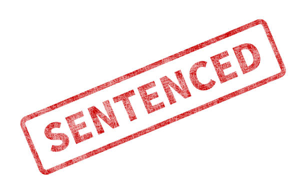 Sentenced Stamp - Red Grunge Seal Sentenced Stamp - Red Grunge Seal. Rubber stamp isolated on white background. conviction stamp stock pictures, royalty-free photos & images