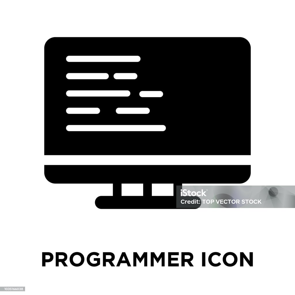 Programger Logo Vektor Ikon Programmer Terisolasi Pada Latar Belakang Putih Konsep Logo ...
