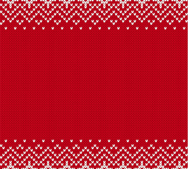 ilustraciones, imágenes clip art, dibujos animados e iconos de stock de navidad punto geométrico ornamento con lugar vacío para el texto. punto patrón para un suéter estilo fair isle. - tejido de punto