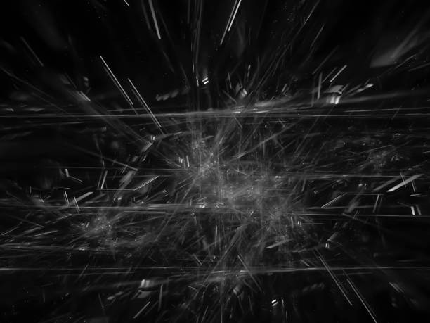 istock fractal abstract, digital background, creative design, chaos black and white 1035169474