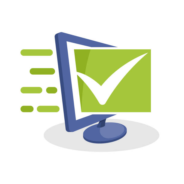 istock Vector icon illustration with digital media concepts about online verification, online review, online survey 1035174580